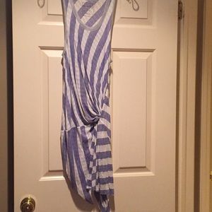 Free People Blue Violet and White Tank Dress. S